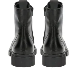 Fiona Chunky Leather Boots - Black