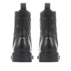 Fiona Lace-Up Leather Ankle Boots - Black