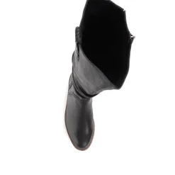 Flat Knee High Boots - Black