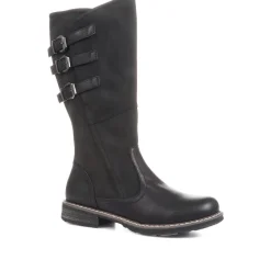 Flat Knee High Boots - Black