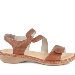 Flat Leather Sandal - Tan