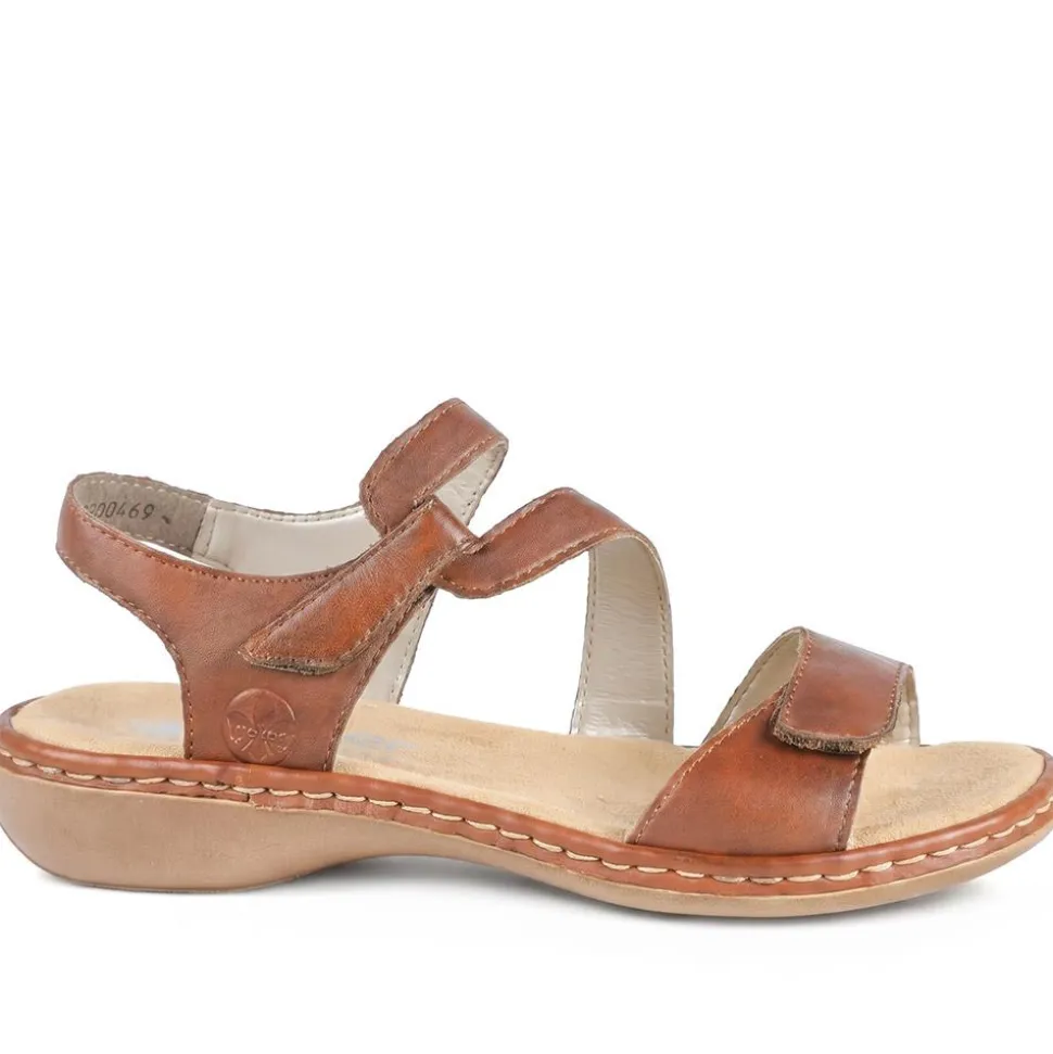 Flat Leather Sandal - Tan