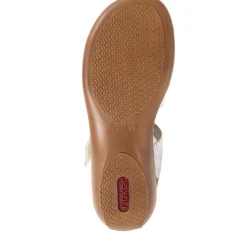 Flat Leather Sandal - White Multi