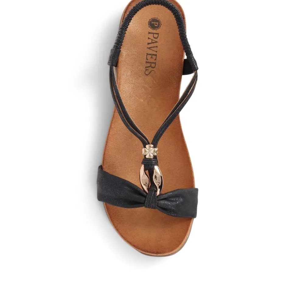 Flat Strappy Sandals - Black