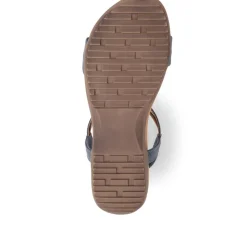 Flat Strappy Sandals - Navy