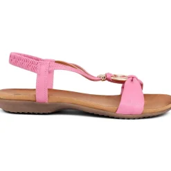 Flat Strappy Sandals - Pink