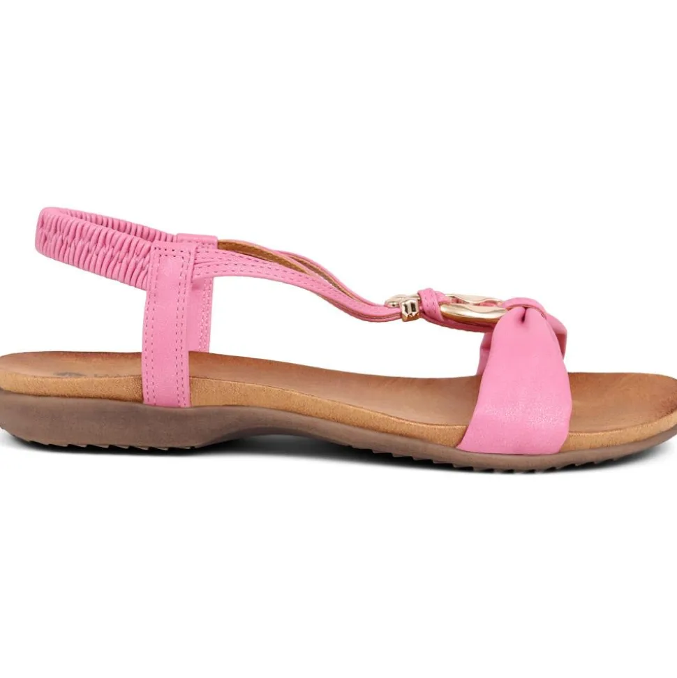 Flat Strappy Sandals - Pink