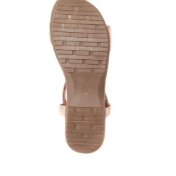 Flat Strappy Sandals - Rose Gold