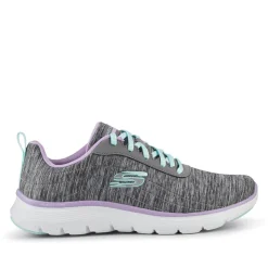 FLEX APPEAL Wide Fit Lace Up Trainers - Grey