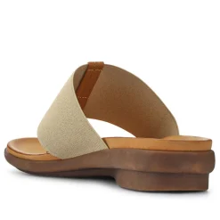 Flexible Toe Post Sandals - Beige