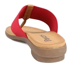 Flexible Toe Post Sandals - Red