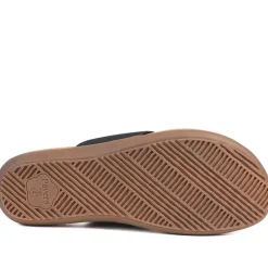 Flexible Wide Fit Toe Post Sandals - Black
