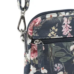 Floral Multiway Cross Body Phone Bag - Navy Print