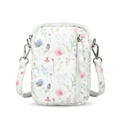 Floral Multiway Cross Body Phone Bag - White Print