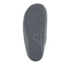 Floral Pattern Mule Slippers - Grey