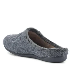 Floral Pattern Mule Slippers - Grey