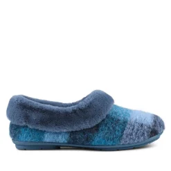 Floria Fur Slippers - Blue Multi