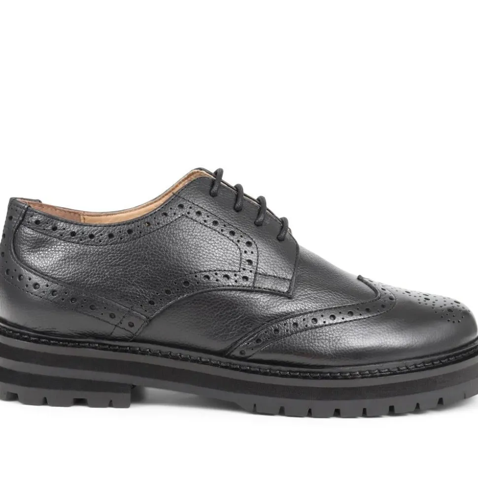 Flossie Leather Brogues - Black