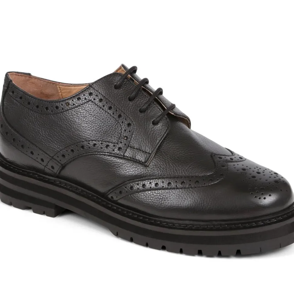 Flossie Leather Brogues - Black