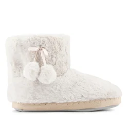 Fluffy Slippers Boots - Cream