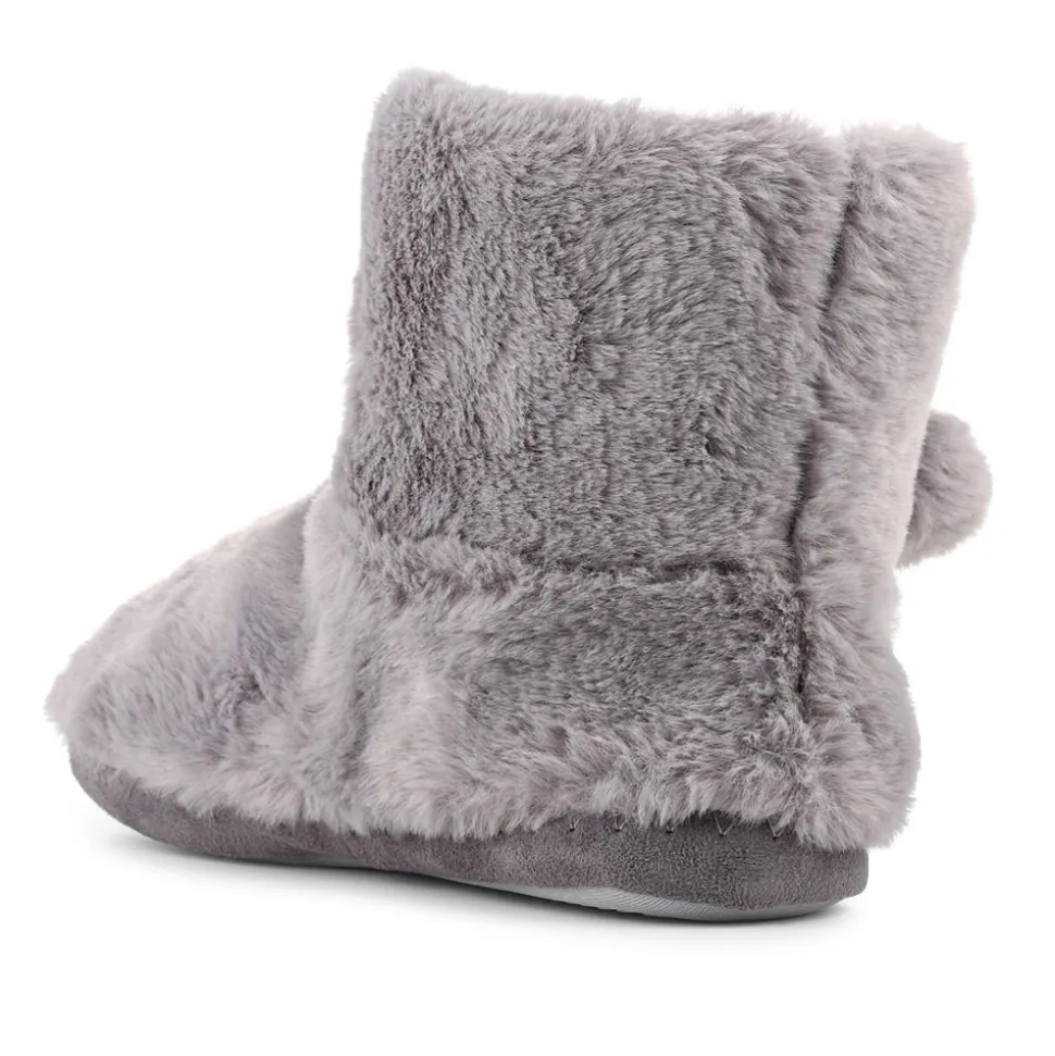 Fluffy Slippers Boots - Grey