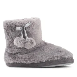 Fluffy Slippers Boots - Grey