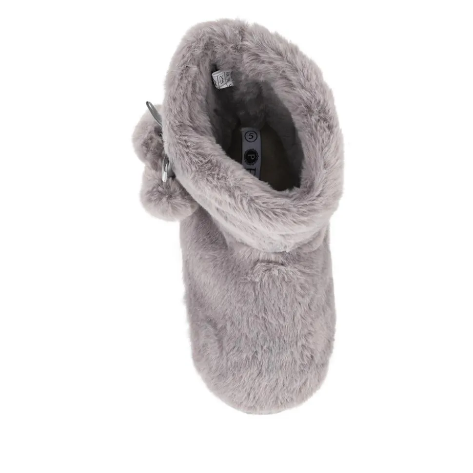 Fluffy Slippers Boots - Grey