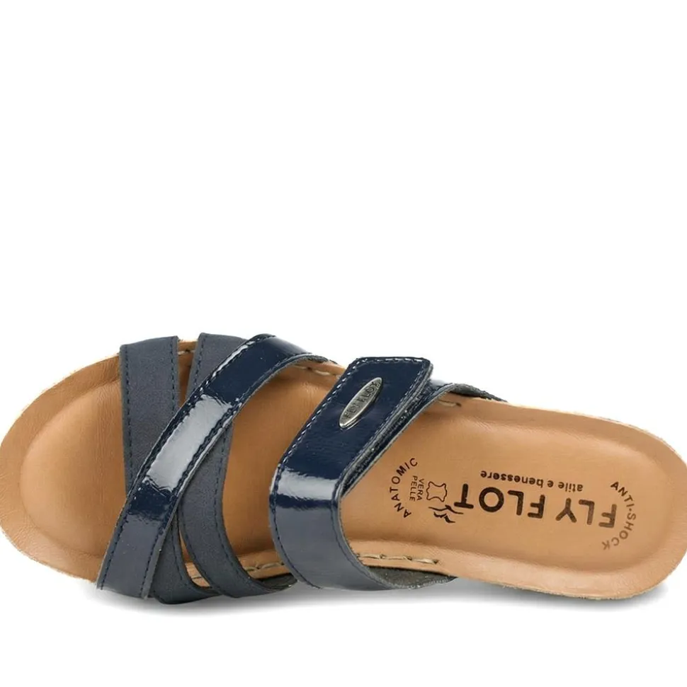 Fly Flot Adjustable Fasten Strappy Sandals - Blue