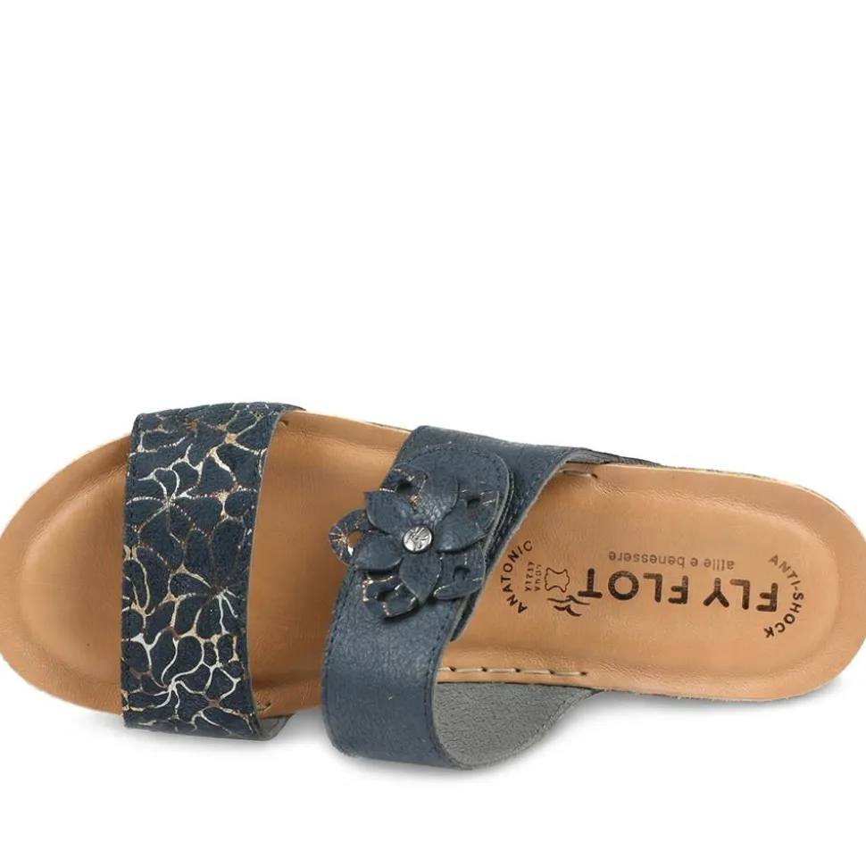 Fly Flot Adjustable Fasten Strappy Sandals - Navy