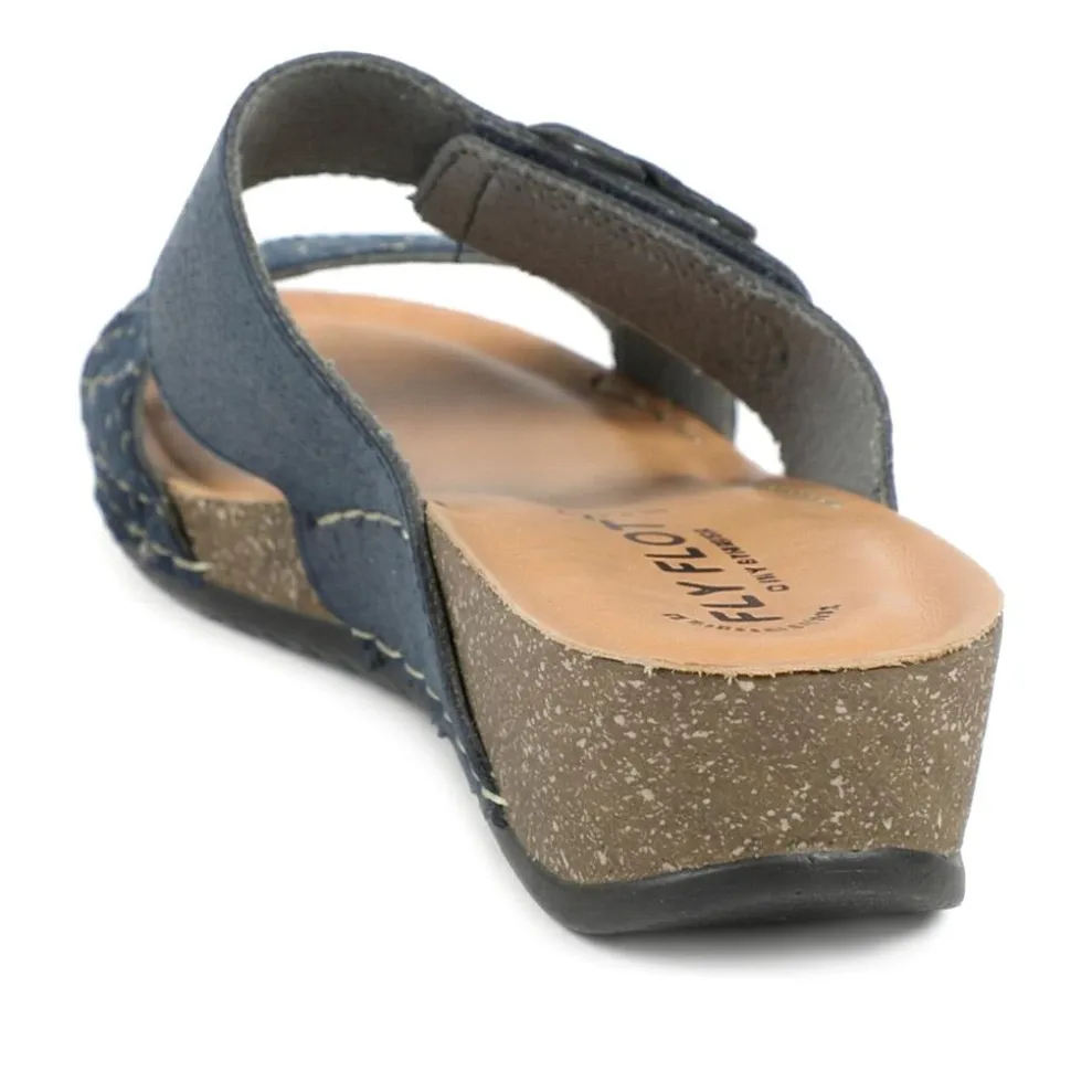 Fly Flot Adjustable Fasten Strappy Sandals - Navy