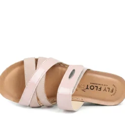 Fly Flot Adjustable Fasten Strappy Sandals - Rose