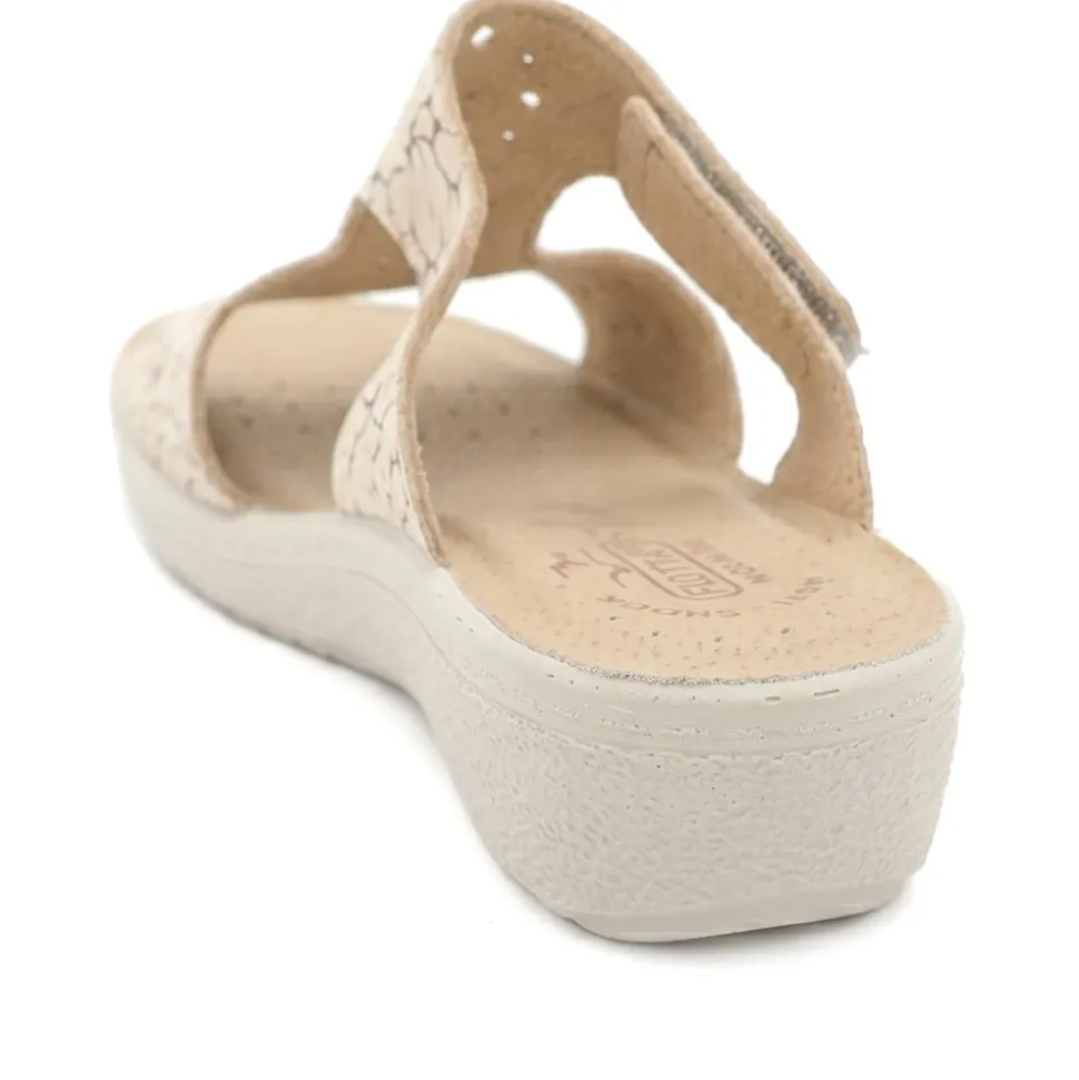 Fly Flot Adjustable Fit Mule Sandals - Beige