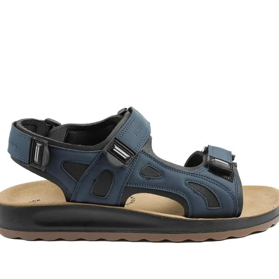 Fly Flot Anatomic Adjustable Fit Sandals - Navy
