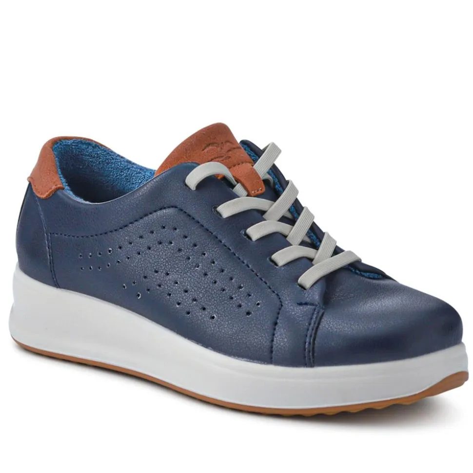 Fly Flot Anatomic Breathable Lace Up Trainers - Navy