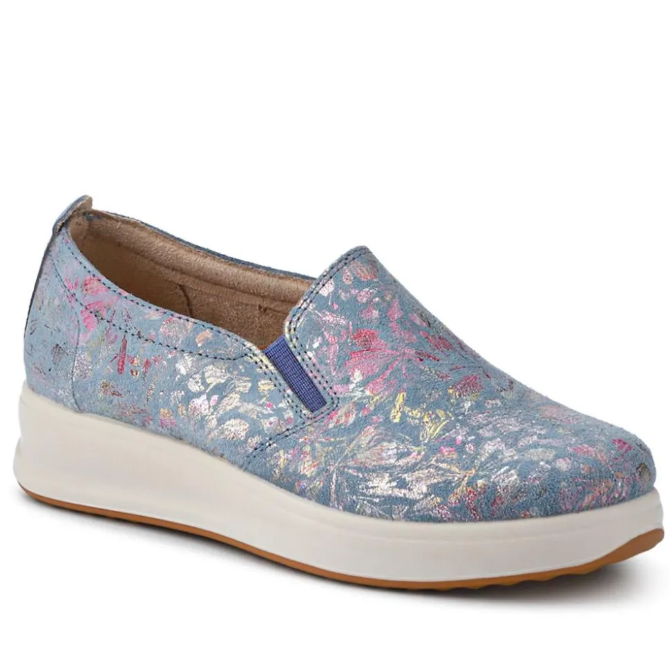 Fly Flot Anatomic Leather Slip On Shoes - Light Blue