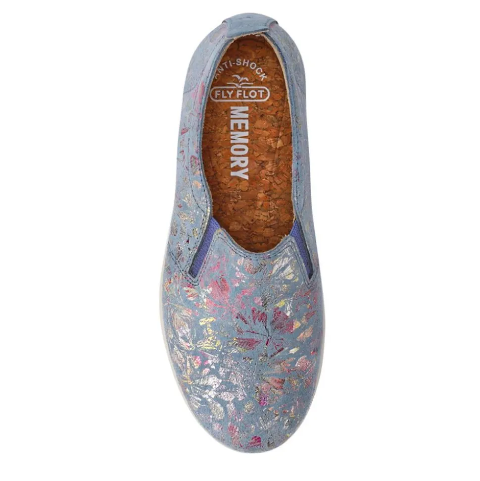 Fly Flot Anatomic Leather Slip On Shoes - Light Blue
