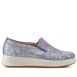 Fly Flot Anatomic Leather Slip On Shoes - Light Blue