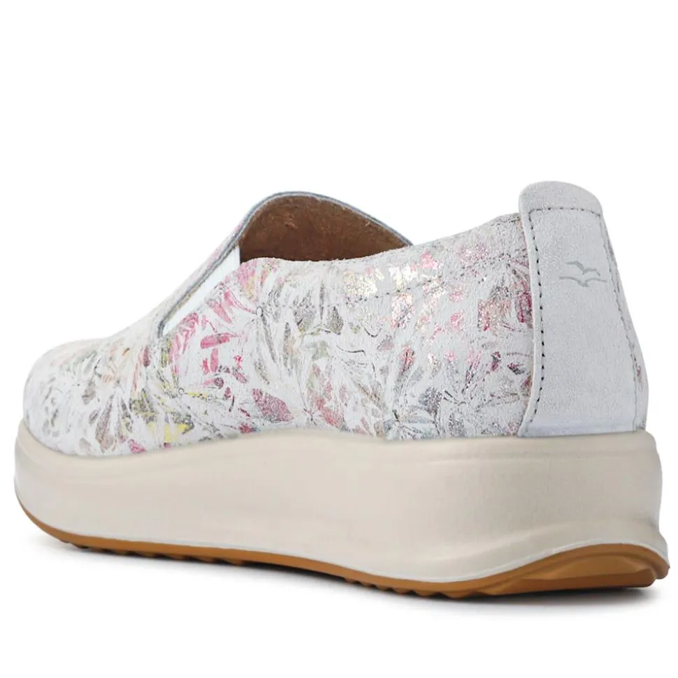 Fly Flot Anatomic Leather Slip On Shoes - Light Grey