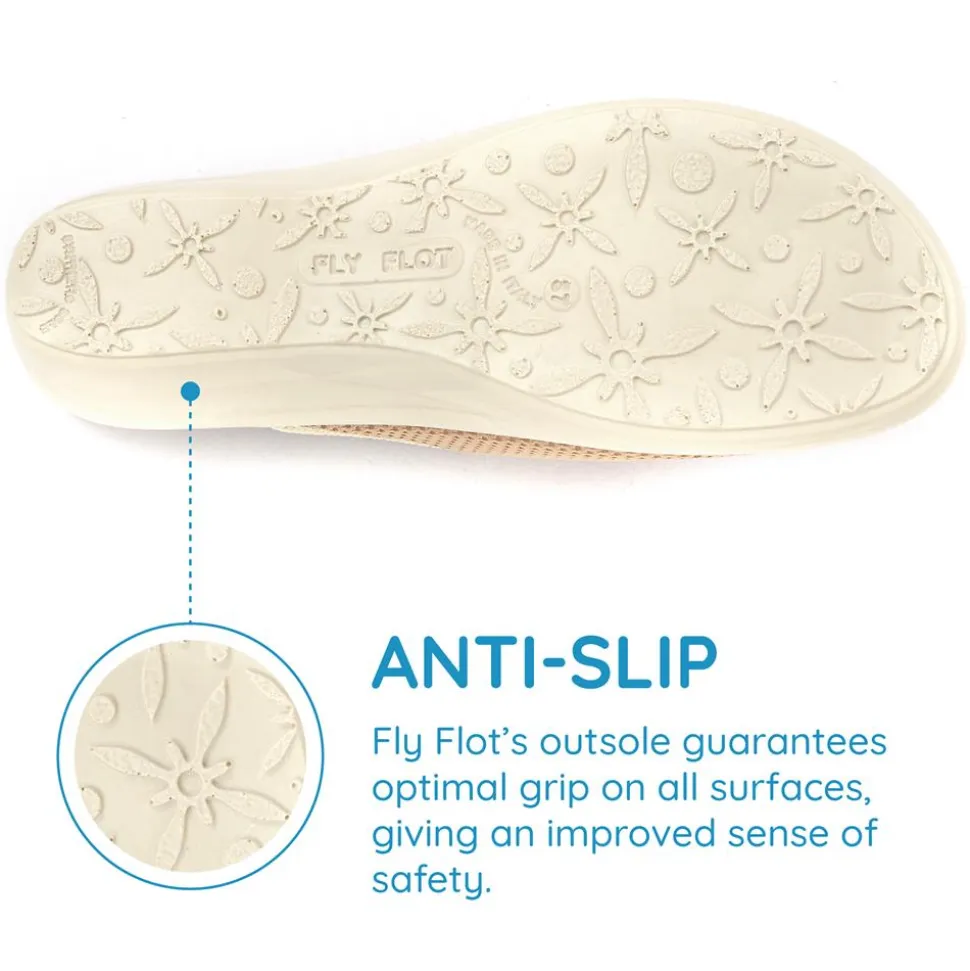 Fly Flot Anatomic Mule Sandals - Beige