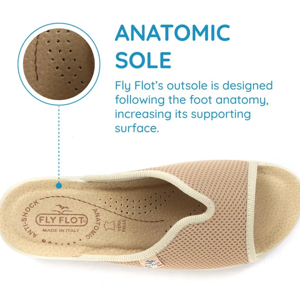 Fly Flot Anatomic Mule Sandals - Beige
