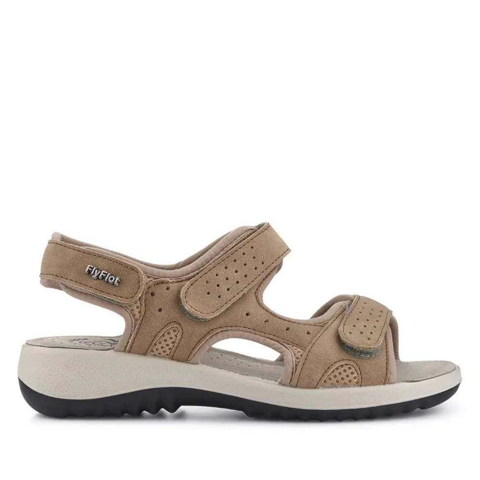 Fly Flot Anatomic Multi Touch Fasten Sandals - Beige