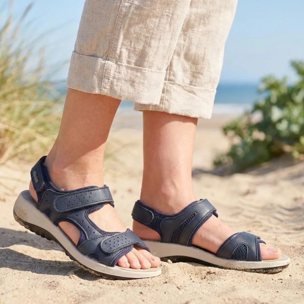 Fly Flot Anatomic Multi Touch Fasten Sandals - Navy