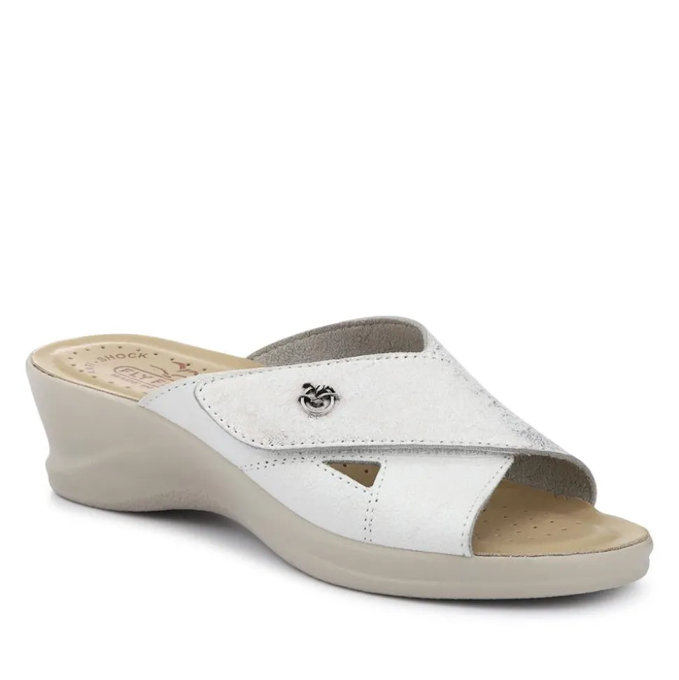 Fly Flot Anatomic Self Moulding Mules - White