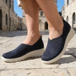 Fly Flot Breathable Slip On Shoes - Navy