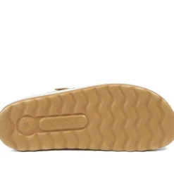Fly Flot Buckled Toe Post Sandals - Beige