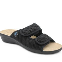 Fly Flot Dual Adjustable Strap Mule Sandals - Black
