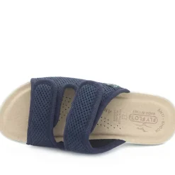 Fly Flot Dual Adjustable Strap Mule Sandals - Navy