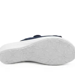 Fly Flot Dual Adjustable Strap Mule Sandals - Navy