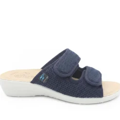 Fly Flot Dual Adjustable Strap Mule Sandals - Navy