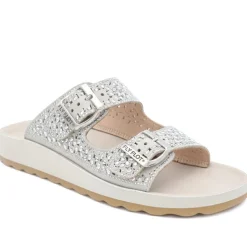 Fly Flot Dual Buckle Cushioned Sandals - Light Grey